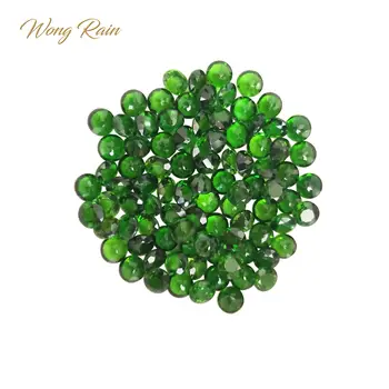 

Wong Rain Top Quality 1 PCS Natural 1.75 MM Round Diopside Loose Gemstone DIY Stones Decoration Jewelry Wholesale Lots Bulk