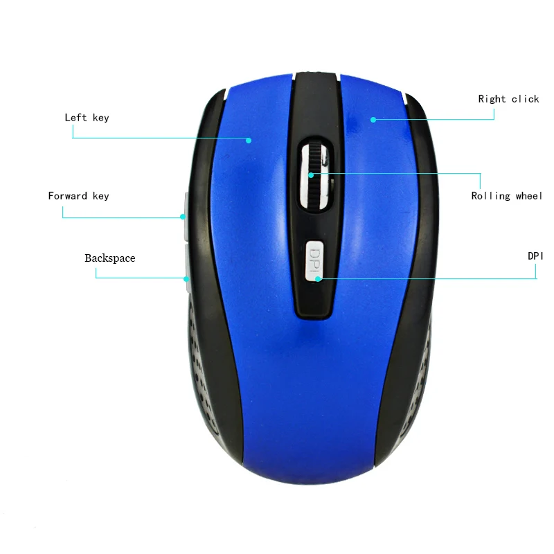 Bts Wireless  Mouse  1600DPI  10M Distance Work Applicable gamer mouse 2.4Ghz 6 buttons gaming mouse for  Win8 XP laptop desktop top wireless mouse