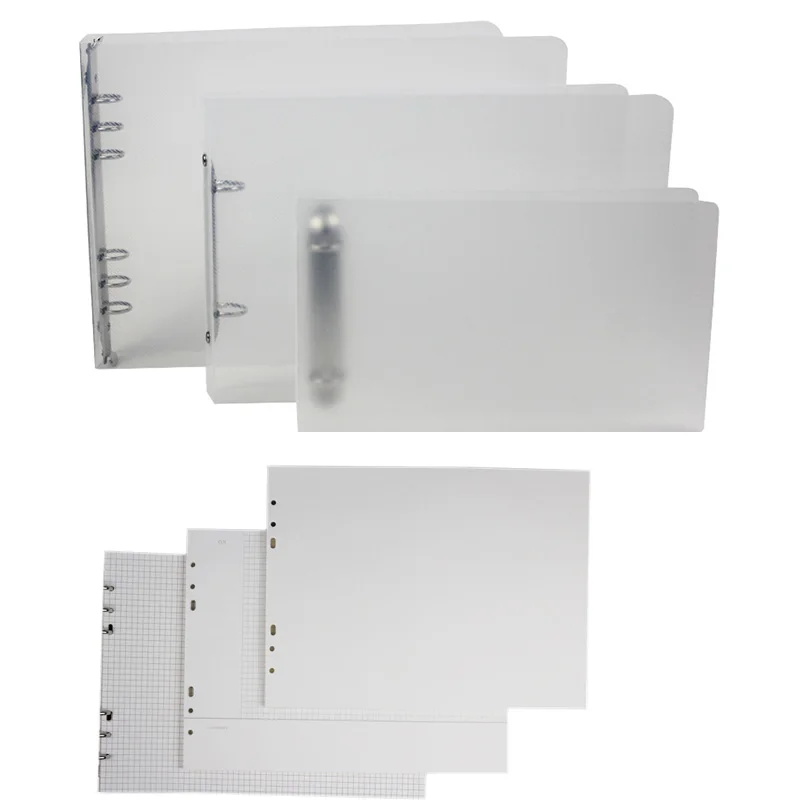 Papel A4 Horizontal de 6 / 2 anillos, recargas de cuaderno paisaje A4 Cornell comprobar