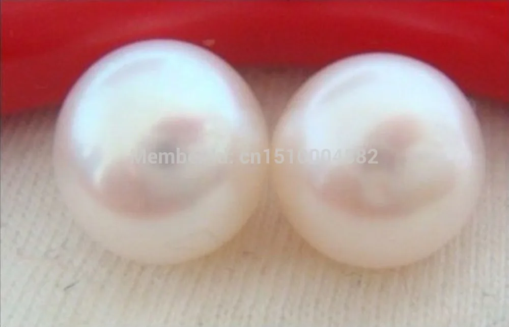

HOT SELL - shitou RARE HUGE AAAA 11-12MM SOUTH SEA WHITE PEARL EARRING -Top quality free shipping