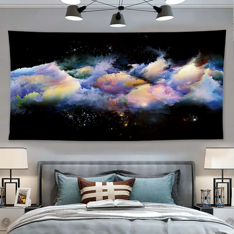 Retro Night Streetscape Printed Brushed Polyester Hanging Tapestry Quality Soft Livingroom Decor Wall Tapestry Bedroom Carpet