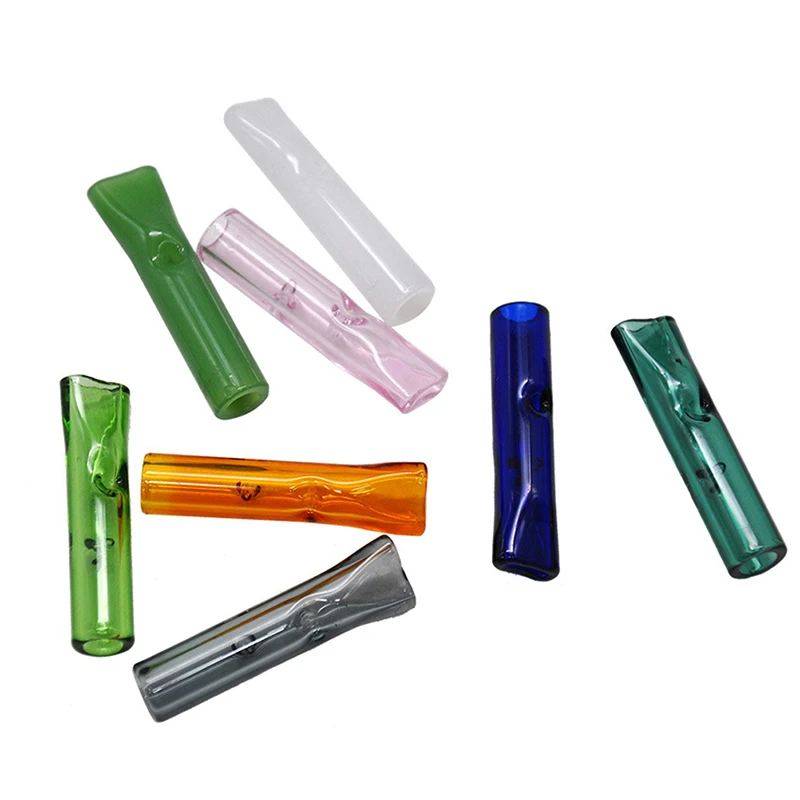 1 шт., разноцветный стеклянный фильтр, маленький держатель для сигарет, фильтр для трубок для курения, портативный креативный мундштук для табака