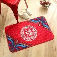 4 Размеры классический китайский радостное Красный Прямоугольник Ковры области Ковры для Гостиная Для ванной брак украшение помещения нейлон Нескользящие коврики