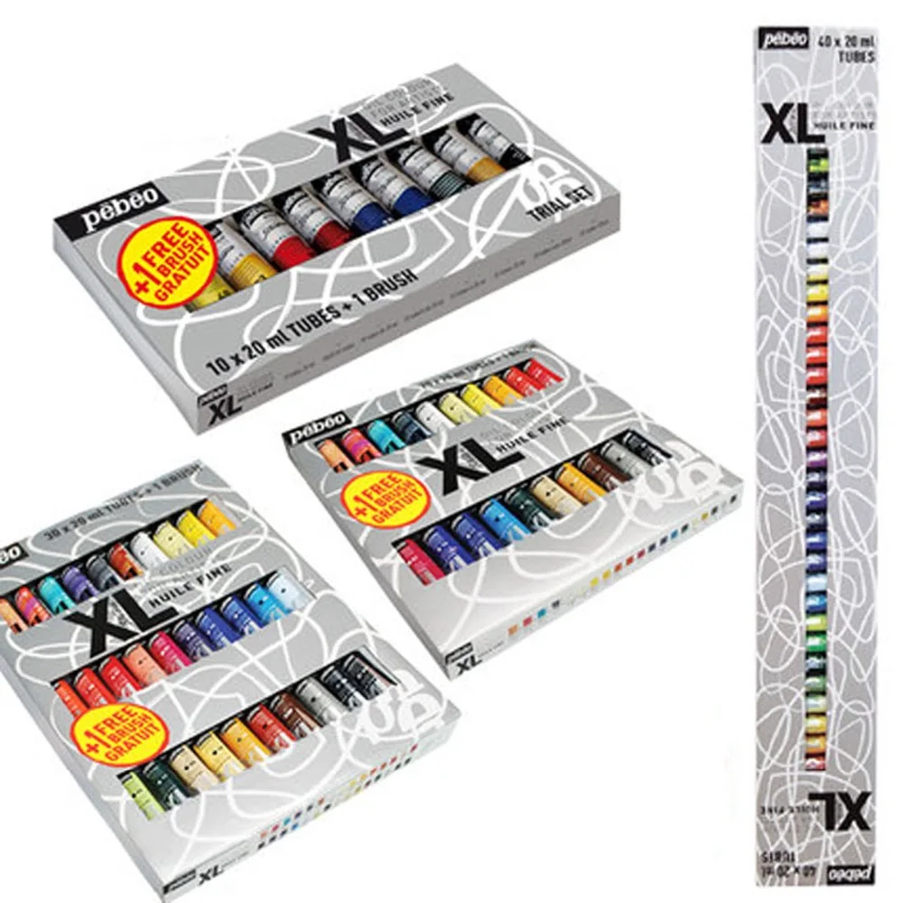 

VIVCOR Oil Painting Set 10/20/30/40 Colors/Set 20ml Professional Oil Painting Set Art Set for Artist