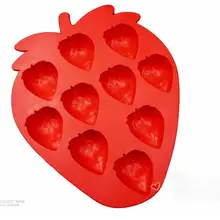 Кухня Бар приготовления силиконовые клубники льда плесень замораживания мороженое куб лоток плесень 4 шт./партия