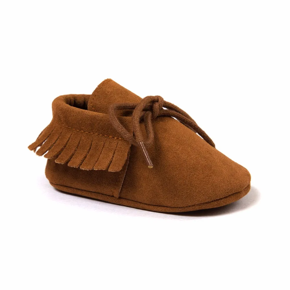 Детские мокасины детские мягкие Moccs обувь Bebe Первые ходоки бахрома подошве нескользящая обувь кроватки из искусственной кожи