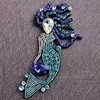 Designer Unique Design Mermaid Bee Bird Beaded Sequin Rhinestone Embroidery Patches for Clothing Clothes Appliques Badge Stripe ► Photo 2/5