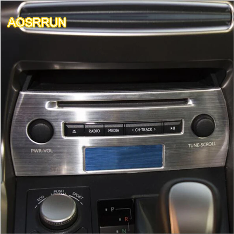 AOSRRUN Stainless steel control CD panel decorative laminated in car CD panel sequins Suitable for Lexus