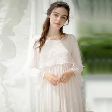 New Arrival Sweet Pregnant Women LACE Princess Nightgown font b Ladies b font Vintage font b