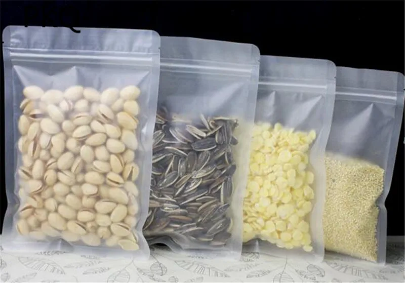 

10pcs Multi-sizes Translucent Reclosable Smell Proof Packaging Bag Zip Lock Food Snack Storage Bag Heat Seal Resealable Pouch