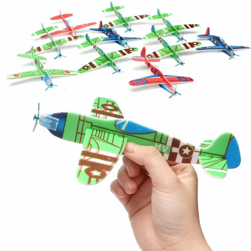

Fantastic10 pcs/lot Flying Glider Planes Aeroplane Party Bag Fillers Childrens Kids Toys Game Prizes Gift Model promotion