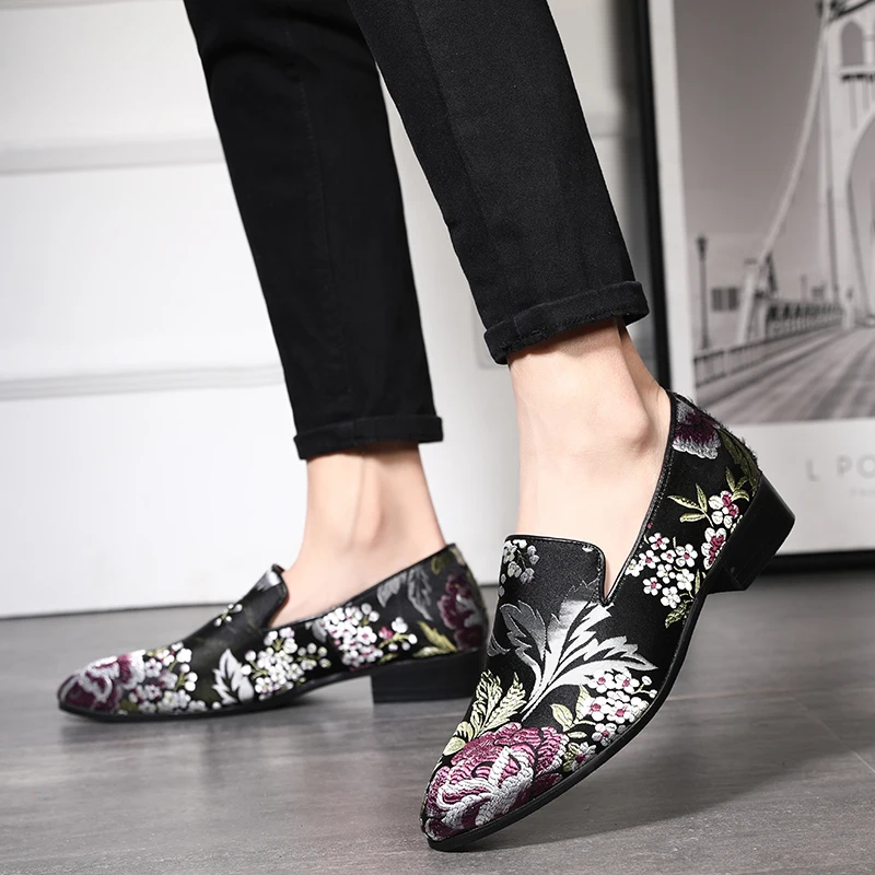 Г., разноцветная мужская модельная обувь в итальянском стиле высококачественные дизайнерские кожаные туфли с изысканной вышивкой мужские туфли с острым носком