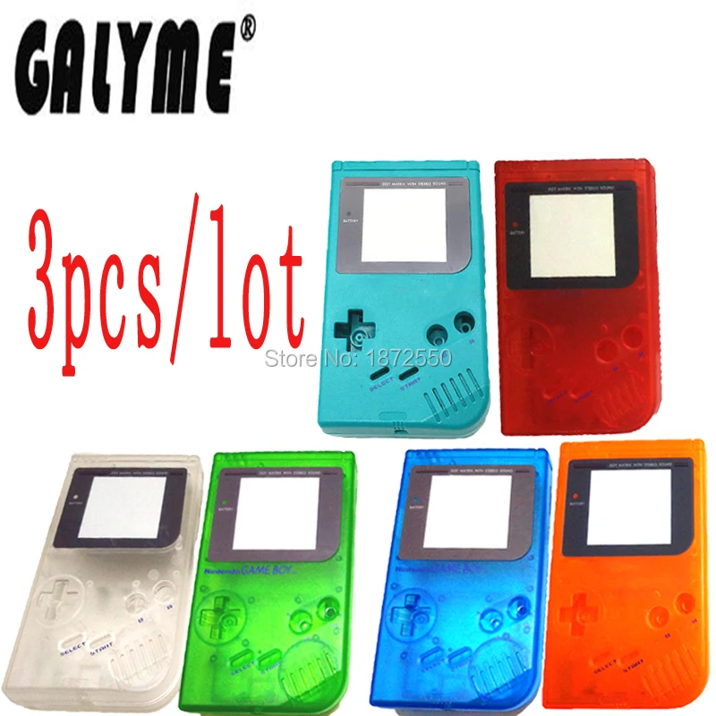 3 шт./лот Лидер продаж Корпус случае ремонт Пластик чехол 6 Цвет для классического gameboygb dmg гпоб В виде ракушки w/Резина колодки Шурупы