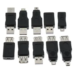 10 шт. OTG 5pin Mini Changer адаптер переходник USB для мужчин и женщин Micro USB Передача данных совместимые адаптеры