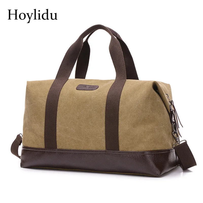 Canvas Travel Luggage Bag Men's Handbag Large Capacity Tote Duffle ...