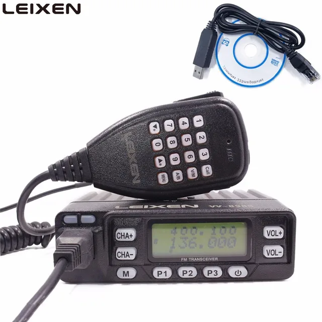 Auto Radio LEIXEN VV-898 25W Dual band 144/430MHz Mobile Ricetrasmettitore Ham Amateur Radio + USB di Programmazione cavo Leixen UV-25HX 1