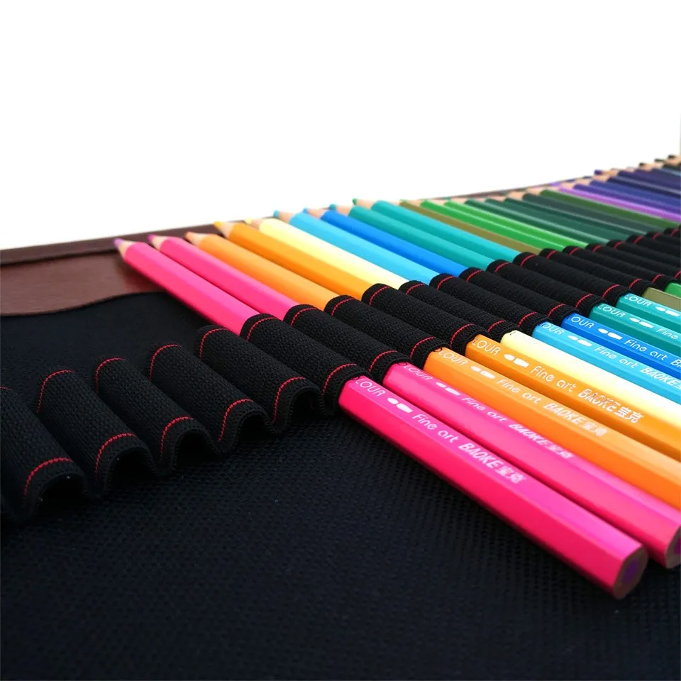 72 Holes Pencil Case Roll Up Set-4