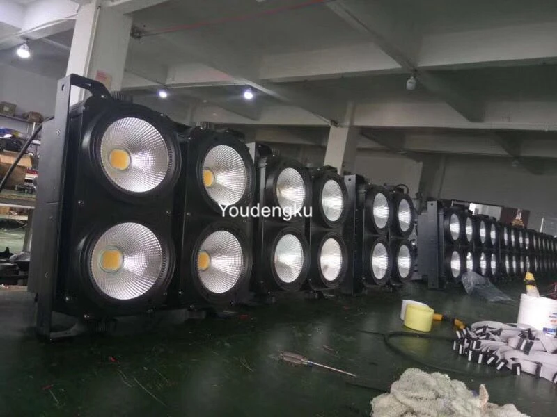 2 pieces DMX 4 heads stage blinder light led matrix 4X100W W/C white DMX 512 led wash stage light blinder audience light