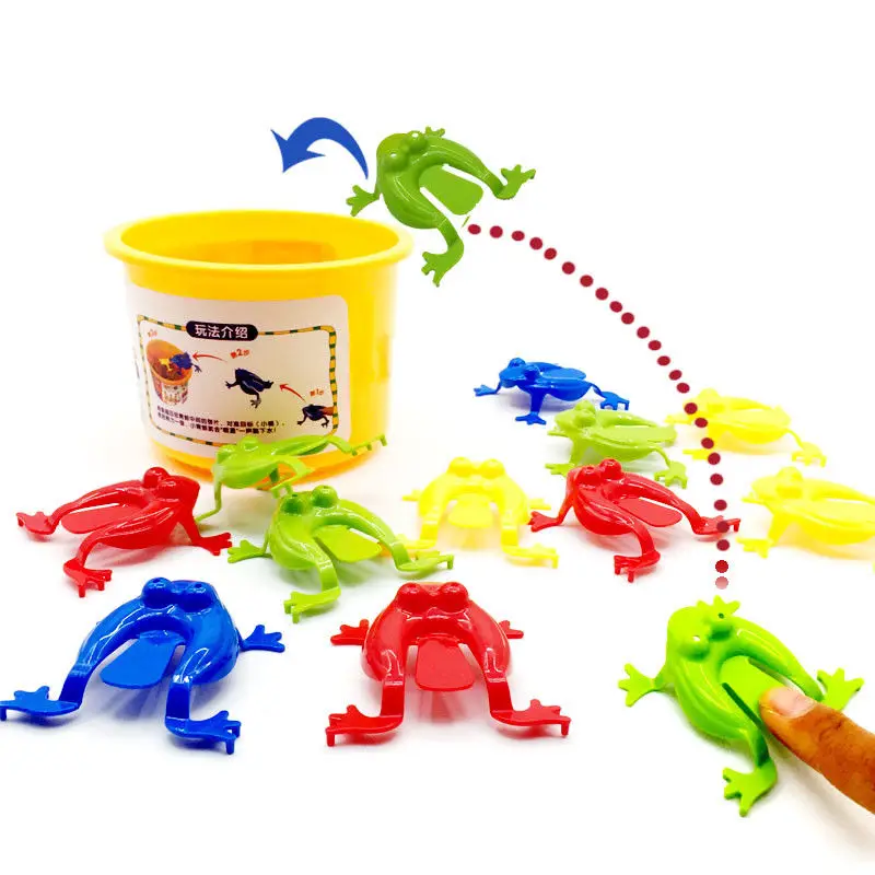 

13PCS 6*5cm Jumping Frogs Hoppers Game Kids Party Favor Birthday Party Toys for Girl Boy Goody Bag Pinata Fillers Bouncing frogs