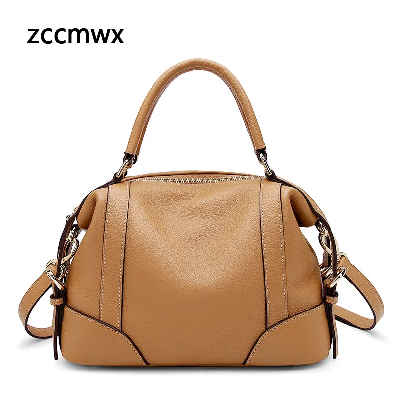 

Zccmwx 2018 new original leather handbags Fashion ladies handbag Messenger bag shoulder bag casual soft leather shell bag 1112
