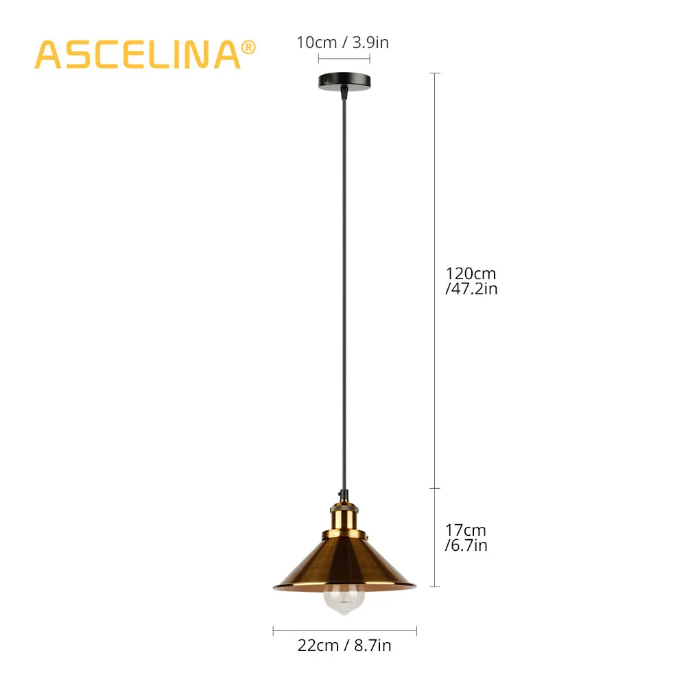  Industrial Pendant Light Vintage pendant Lamp Hanging lamp modern pendant ceiling lamps LED restaur - 32866733270