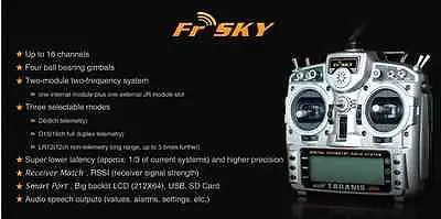 

FrSky TARANIS X9D Plus 16CH Digital Telemetry Radio Transmitter w/X8R Receiver /Battery