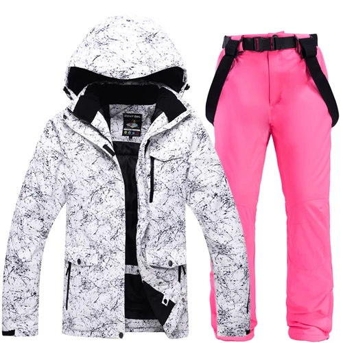 Комплекты для сноубординга, куртки и штаны, wo мужской и лыжный костюм, очень теплая ветрозащитная Водонепроницаемая зимняя одежда для улицы - Цвет: Sets 3