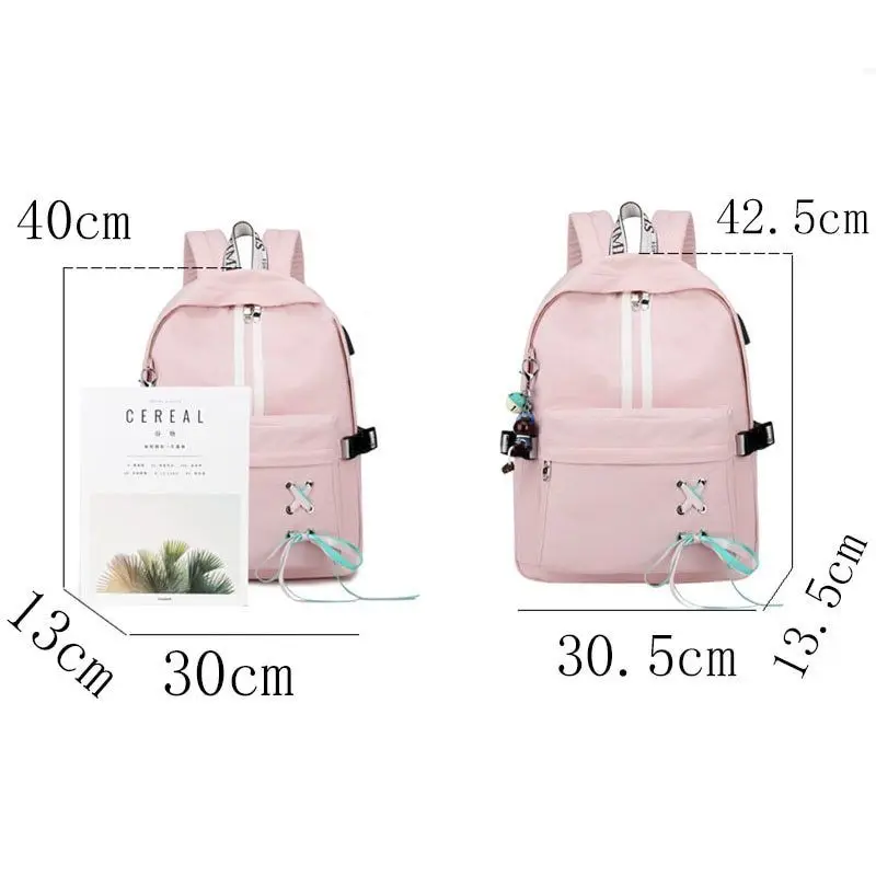  Tourya Fashion Anti Theft Reflective Waterproof Women Backpack USB Charge School Bags For Girls Tra - 32970132495
