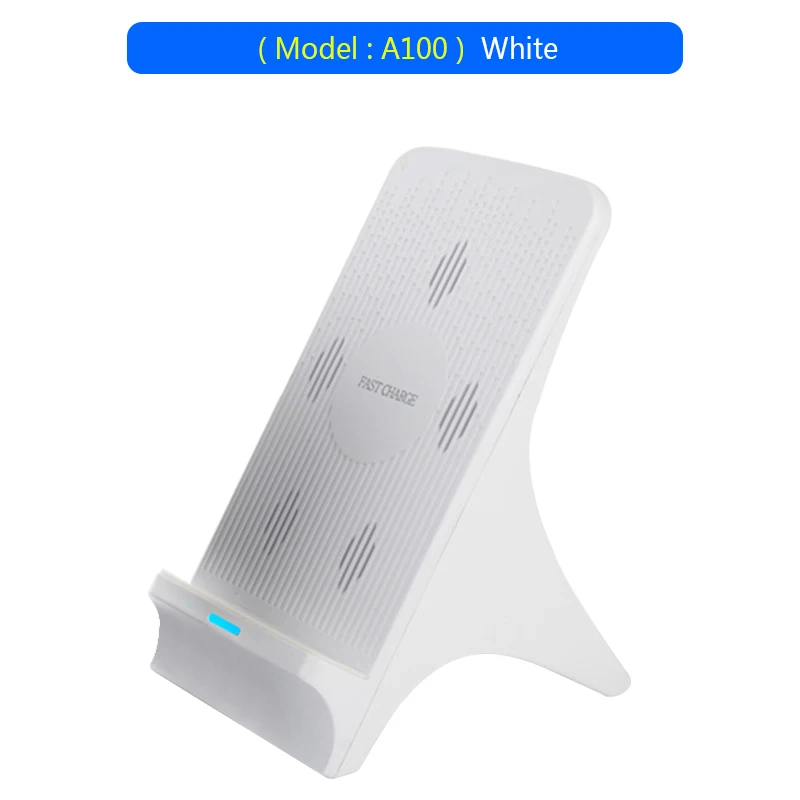 Qi Беспроводное зарядное устройство подставка Док-станция для iPhone Xs Max X XR 8 Plus Универсальный USB QC3.0 быстрая Беспроводная зарядка для samsung huawei - Тип штекера: A100 Wireless White