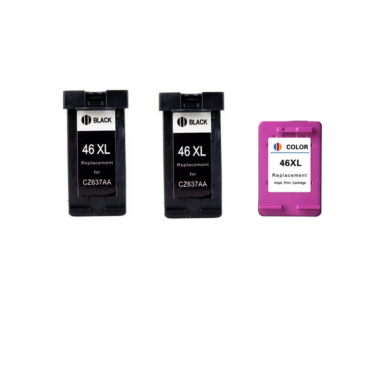 3PK para 46 tinta negra Compatible para HP 46 46XL HP46 cartucho de tinta  para HP DeskJet tinta ventaja 2520hc 2529 4729 de 2029 2020hc  ns47|cartridge for hp|hp deskjet cartridgescartridge hp - AliExpress