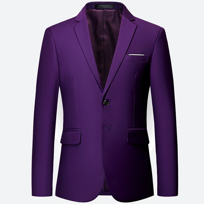 Мужской Блейзер, винтажный приталенный пиджак с цветочным принтом, мужской пиджак, мужской пиджак, роскошный мужской модный Блейзер, вечерние Пиджаки для выпускного - Цвет: 533 purple