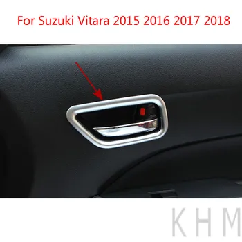 

For Suzuki Vitara 2015 2016 2017 2018 4pcs/set Car styling ABS Car interior handle Cover chrome Car Accessories