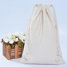 20 шт ручной работы для мужчин и женщин Путешествия Упаковка Органайзер многоразовый многоцелевой мешок хлопок холст шнурок маленькие подарочные пакеты
