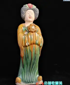 

Antique Tang Three color lady statue,Hand carved sculpture crafts,Decoration,Collection&Adornment,Free shipping