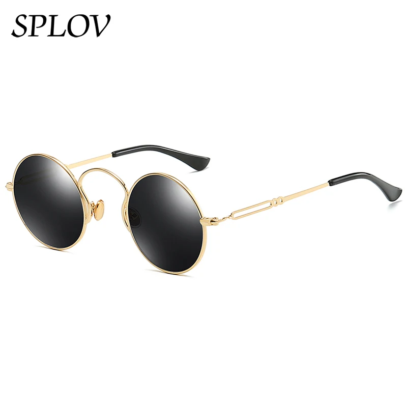 

New Fashion Small Round Polarized Sunglasses Men Women Stylish Mirror Lens Hollow out Temple Design Retro Glasses Gafas de Sol