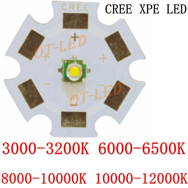 10 шт. Cree XPE XP-E R3 1-3 Вт светодиодный излучатель диод теплый белый 3000 К холодный белый 6500 к 10000 к 20000 к 30000 к для Точечный светильник-вспышка