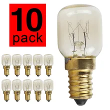 Tianfan T25 10 шт./упак. 25 W E14 винт Кепки карликовый лампы 300 градусов микроволнового/печь Номинальный свет лампы высокой Температура устойчивы