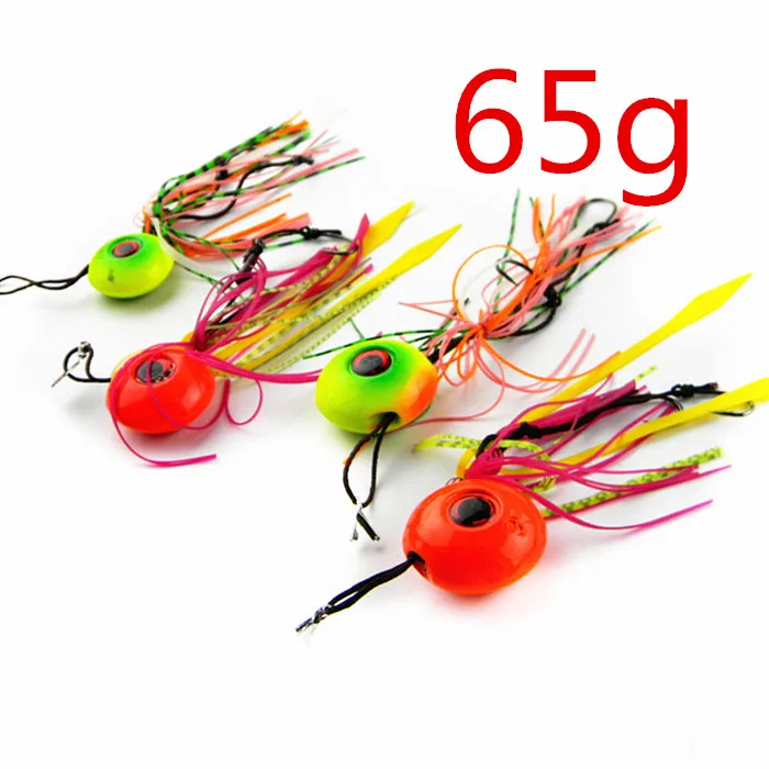 65g 1pc big jig head boat fishing bait lure tackle ,Rattle trolling big