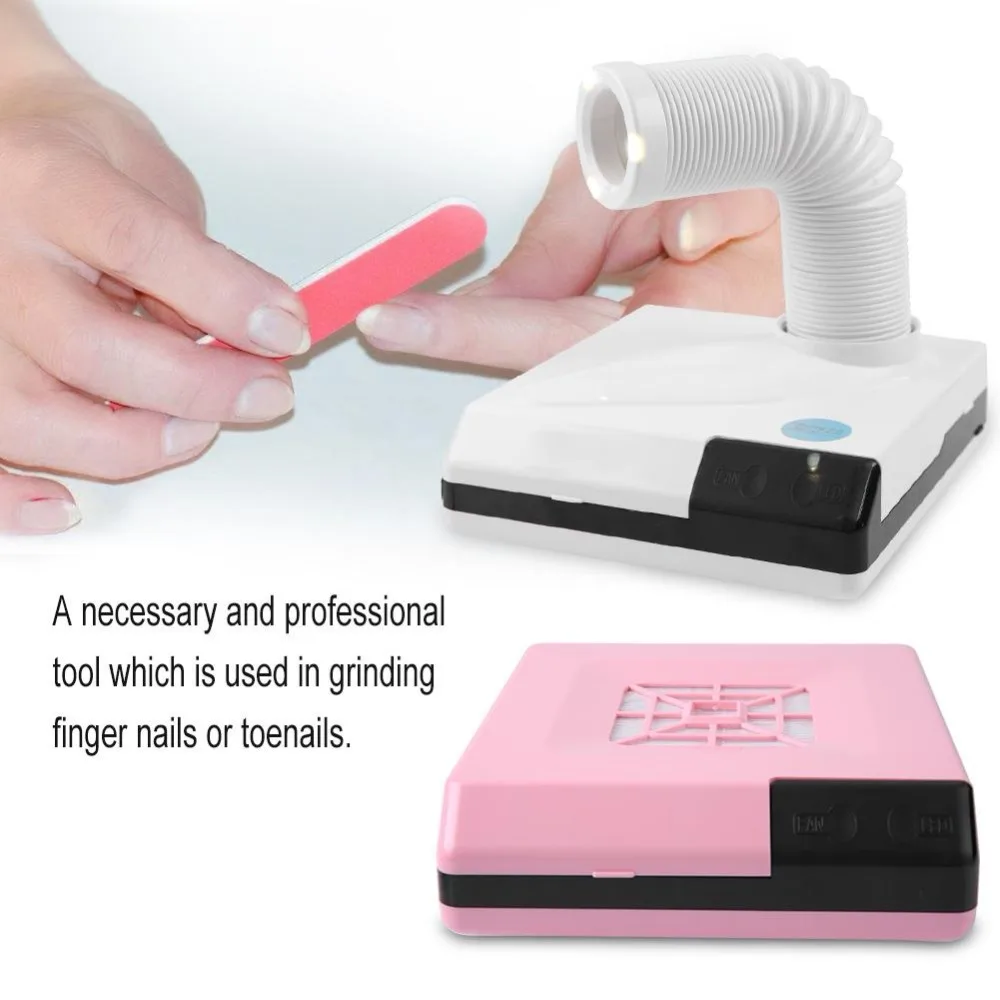 Nail Dust Collector 60W Fan Suction Machine 2 IN 1 Strong Power Cleaning Manicure Vacuum Nail