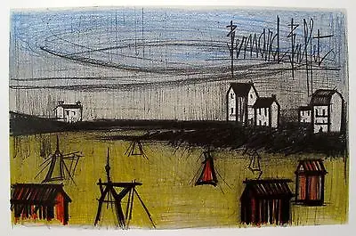 Bernard Buffet A Small Beach Or La Petite Plage Plate Oil