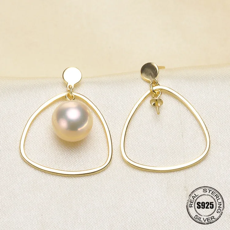 

HOT Designed for oyster and mussel pearl jewelry ear stud accessories, high quality 925 sterling silver for women handmade gift