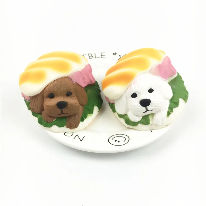 Kawaii Cute Squishy Jumbo Hamburger Dog Toy