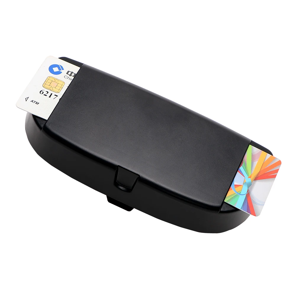 YOSOLO Car Glasses Case Sun Visor Clip Card Ticket Storage Stowing Tidying Sunglasses Holder Box Auto Accessories Organizer
