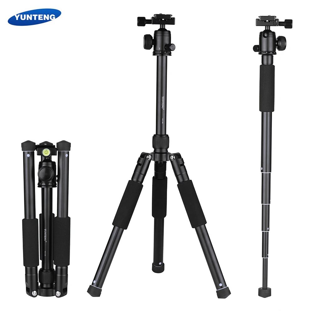 

YUNTENG VCT-190 Professional Camera Tripod Monopod with Ball Head 5 Sections for Canon Nikon Sony DSLR ILDC Camera Camcorder DV