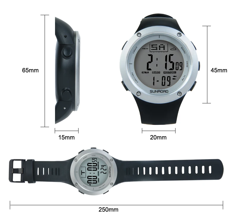 Sunroad FR722 fishing sports watch single description photo EN size