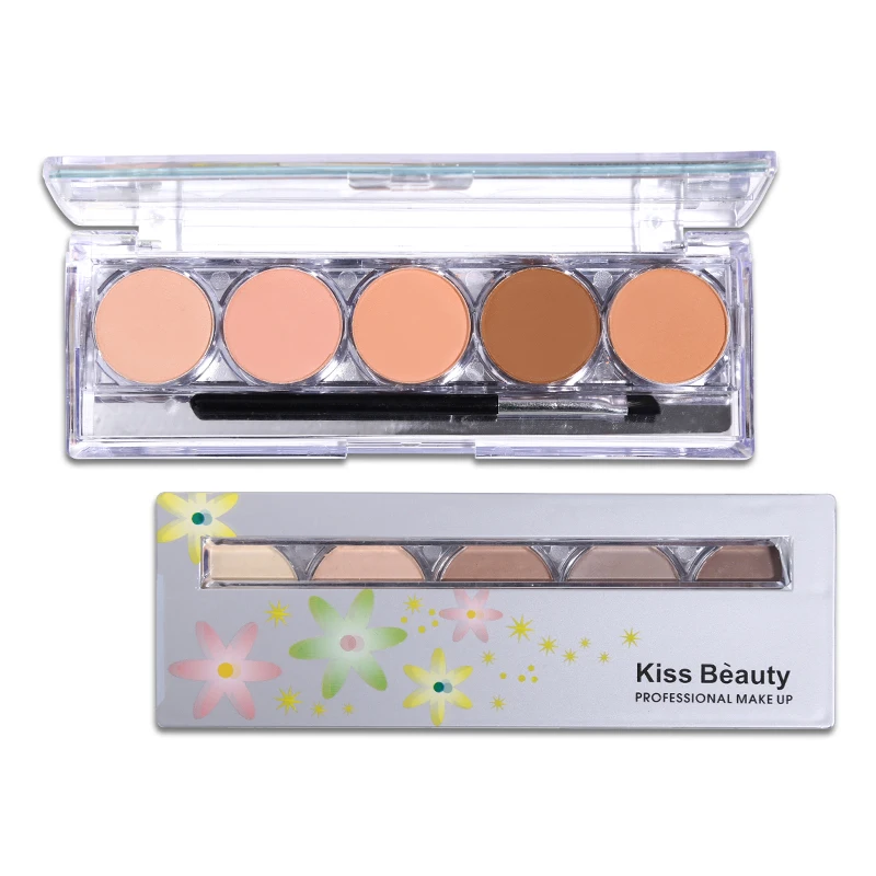 

Eyebrow Enhancer Makeup 5 Color Eyebrow Powder Palette Long-lasting Natural Eye Brow Brown 3d Eyebrow Waterproof Kits with Brush