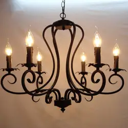 Американский стиль лампы, подвесные люстры свет железа лампы свет гостиная столовая люстра освещение