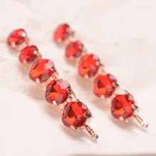 2 шт./лот) изысканный круглый кристалл заколка для волос Смешанные цвета модные женские ювелирное изделие в виде заколки для девушек аксессуары для волос