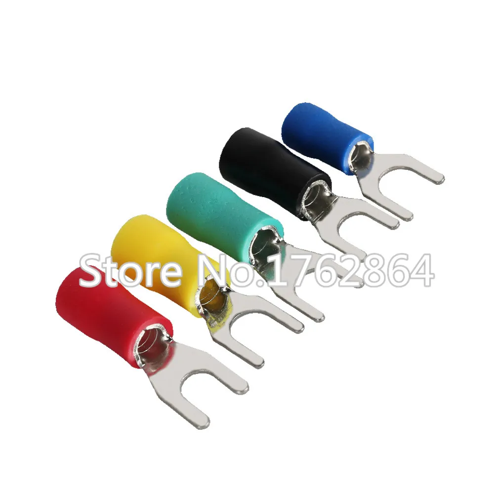 

100PCS/LOT SV5.5-4/5/6 Cold pressing end head fork-shaped insulated end head u-shaped end head aislamiento terminal