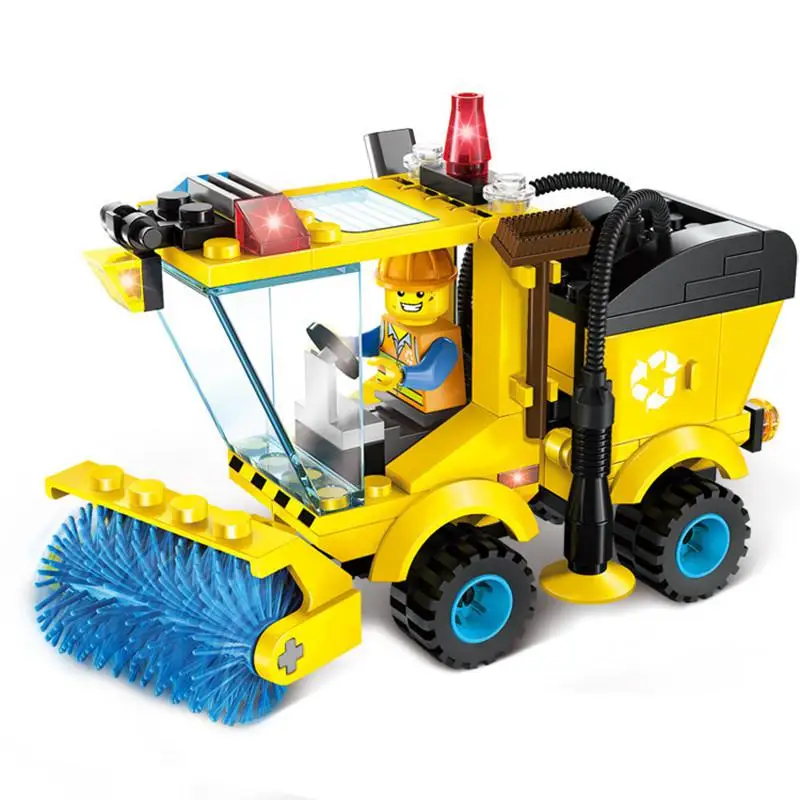 

102pcs Diy Sweeper Model Building Blocks Toy Sets Small Particles Assemblage Educational Toys For Children Kids Unisex